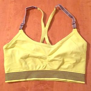 Neon yellow sports bra